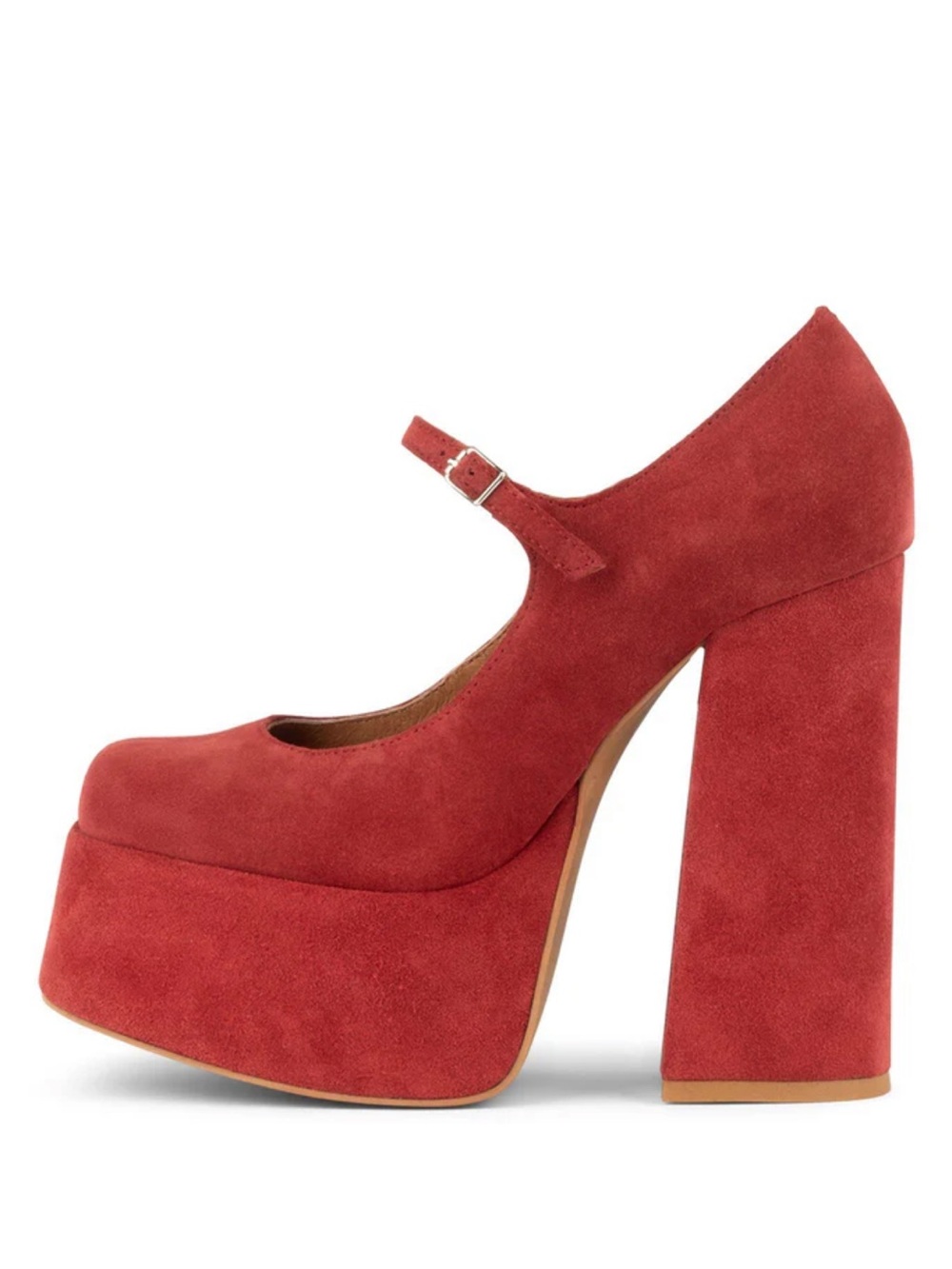 Jeffrey Campbell Platform Mary J’s in Red Suede size 6